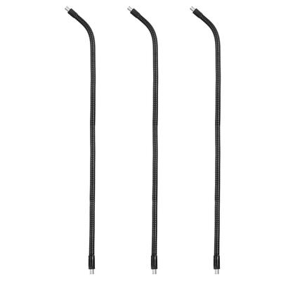 PATIKIL 50cm Gooseneck Tube, Set of 3, Male Connectors On Both Ends, 38"-20, Flexible Arm, Microphone Arm, Stand Tube, ExtensionConnection,