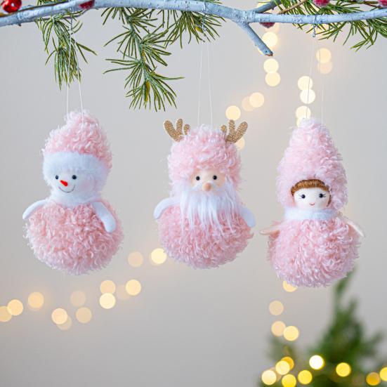 Christmas Pendant Ballet Girl Doll Ornament Hanging Decor with Lanyard Christmas