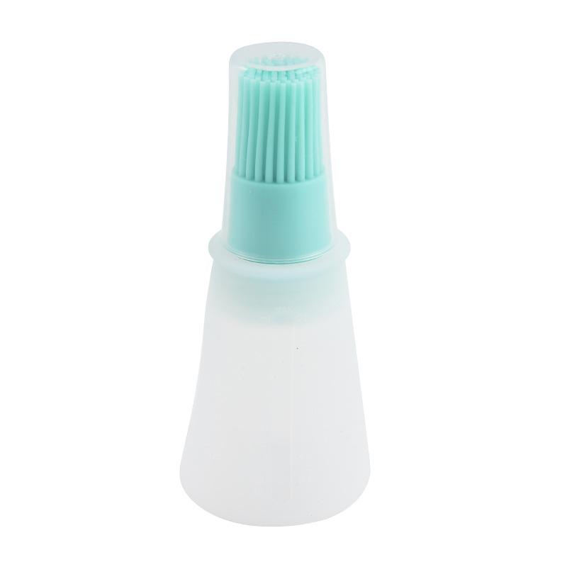 Silicone Oil Brush Bottle with Lid and Scale for High-Temperature BBQ and Outdoor Cooking