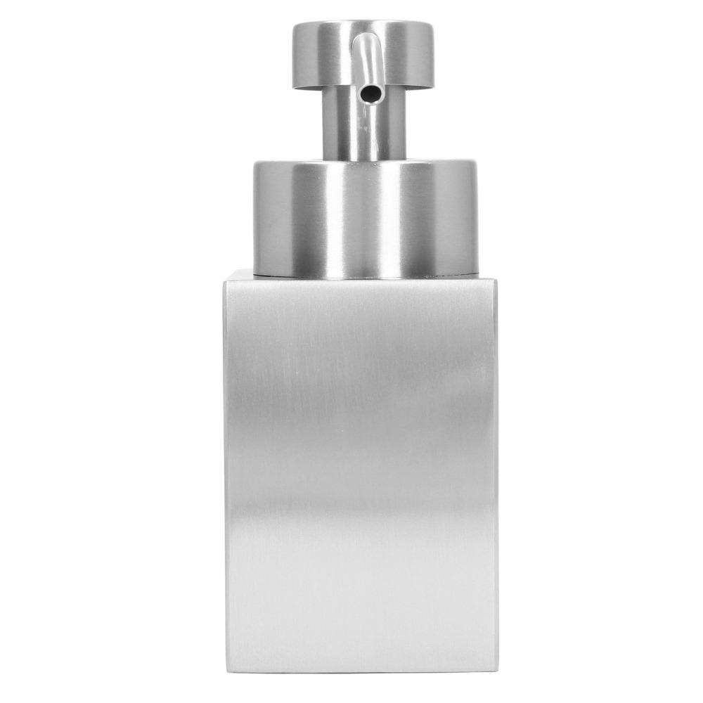 Distributeur de savon liquide en acier inoxydable avec réservoir intérieur en PP, design rechargeable, flacon pour lotion, pour comptoir