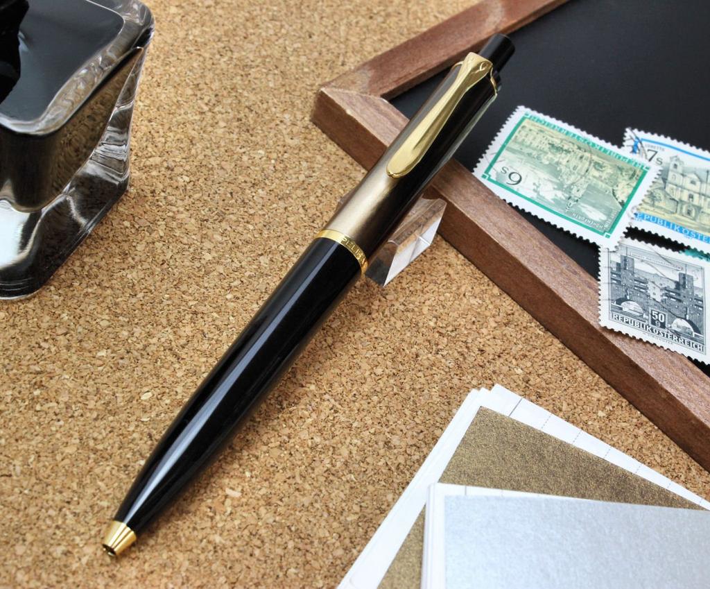 Pelikan Classic K200 Ballpoint Pen, Marble Brown, Oil-Based, Officially Imported