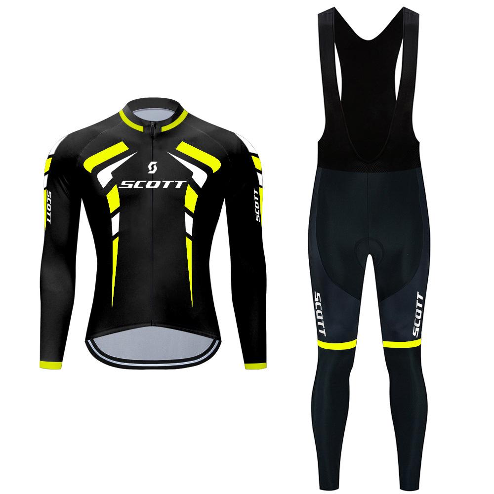 2026 Autumn Breathable Cycling Suit Autumn and Winter Cycling Suit Long Sleeve Strap Suit Mountain Road Bike