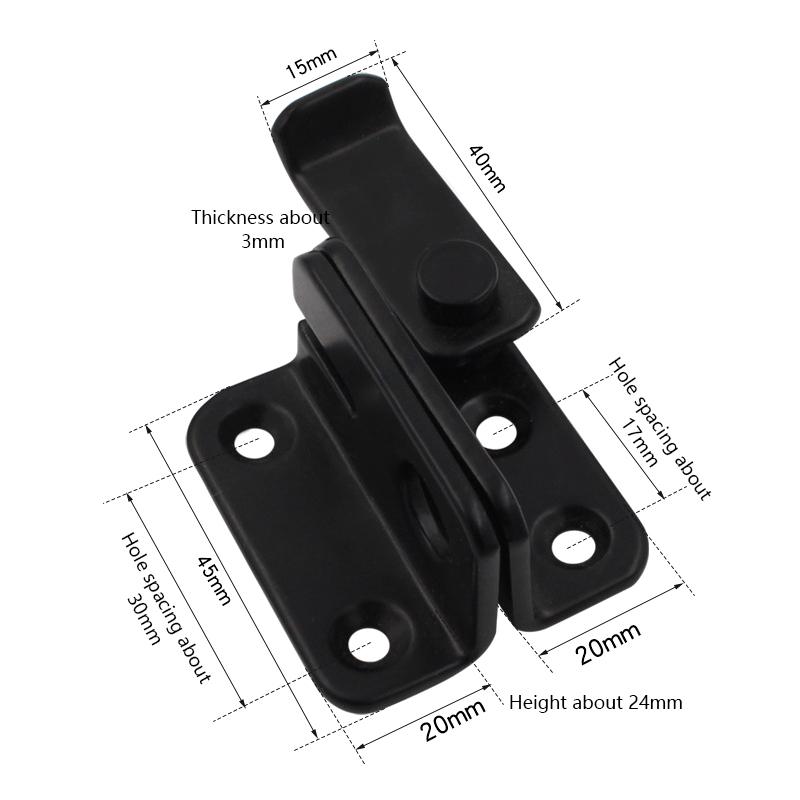 Stainless Steel Sliding Door Lock Bolts Anti-Theft Catch Lock Sliding Bolts Lock Padlock Clasp Gate Safety Lock Home Hardware