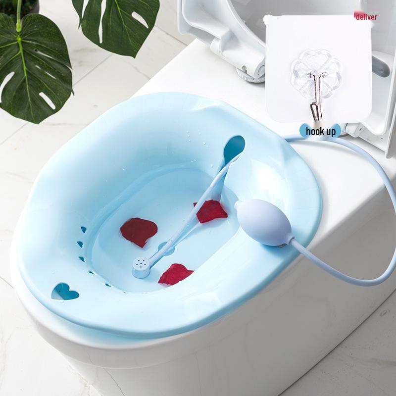 

Портативная сидячая ванна для успокоения и гигиены: Идеально для послеродового периода, облегчения геморроя, женской гигиены и замачивания.