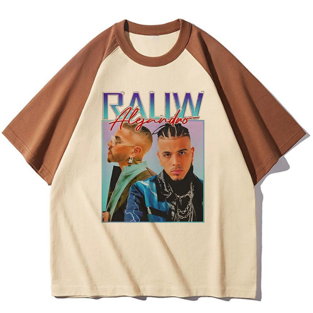 

Rauw Alejandro tshirt female Classic 80s 2000s anime t shirt Grunge 80s streetwear University S