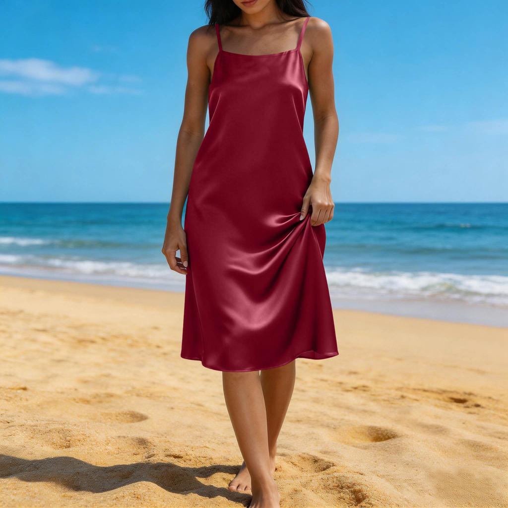 Women's Backless Strapless Dresses, Backless Loungewear Dress, Sleeveless, House Dress, Long Dress With Back Bow