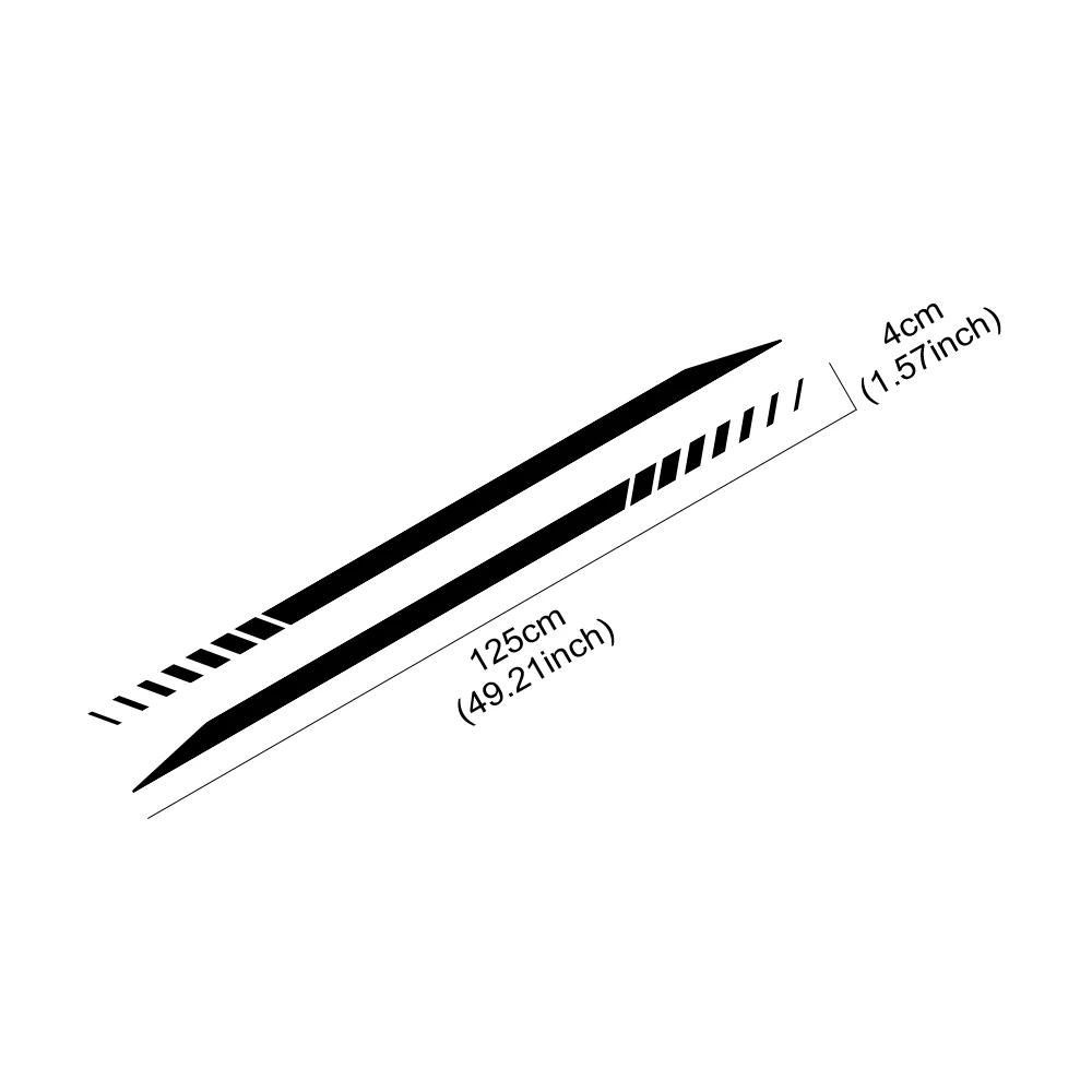 Car Vinyl Decals Side Skirt Graphics Racing Stripes Sticker Waterproof Hatchback Decor Accessories For Toyota Corolla GR Four