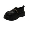 [Yushilai] British Style Thick-soled Small Leather Shoes for Women In the Spring of 2025, the New Japanese Casual Versatile One-pedal
