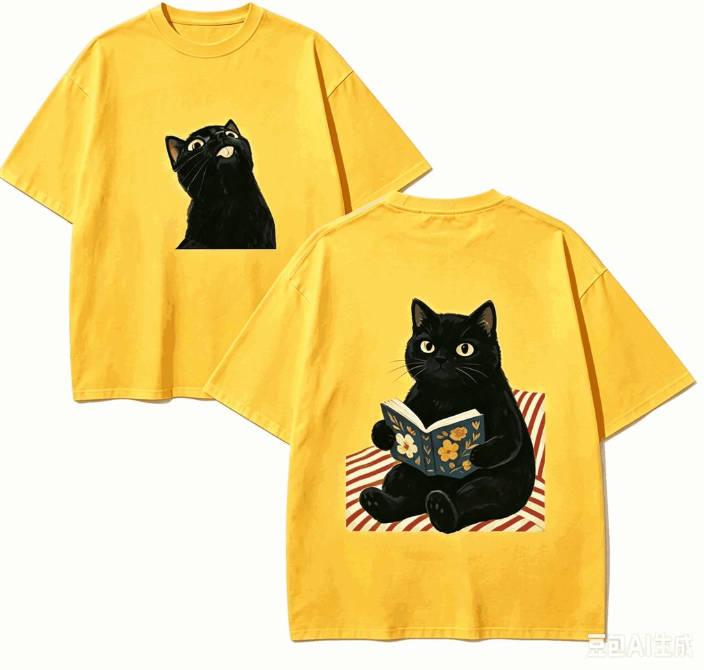 Cute Cat Gift T-shirt Men Women Harajuku Oversized Unisex Short Sleeve Streetwear High Quality Couples Hot Product Comfortable