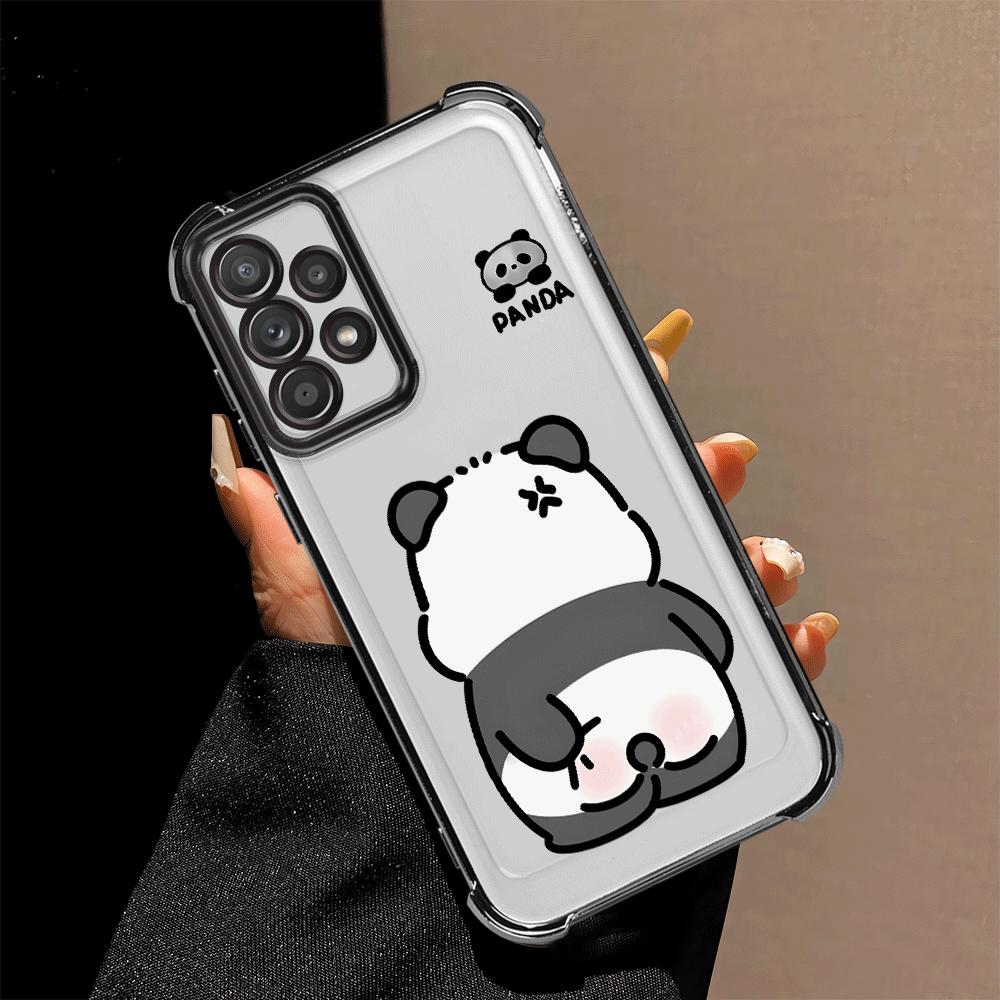 Cartoon Cute Panda Phone Cover Case for Samsung Galaxy A16 A52 A17 A33 A35 A36 A24 A13 A25 A26 A21s A15