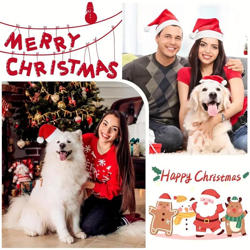 1-20PCS Christmas Pet Hat Small Dog Santa Costume Cosplay Outfit Festive Pet Clothes New Year Holiday Party Decoration Supplies