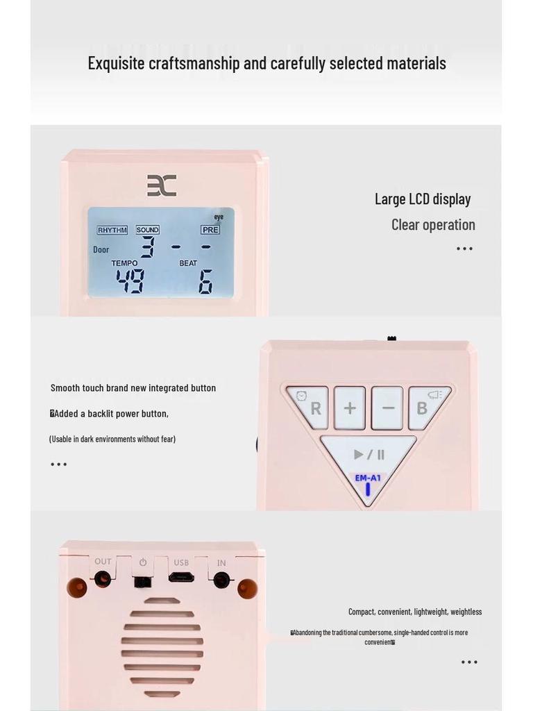 Yinuo EMA1 Metronome: Piano Exam & Universal Rhythm Keeper for Guitar, Violin, Vocal.