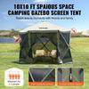 Pop Up Gazebo Tent Pop-Up Screen Tent 6 Sided Canopy Sun Shelter Green