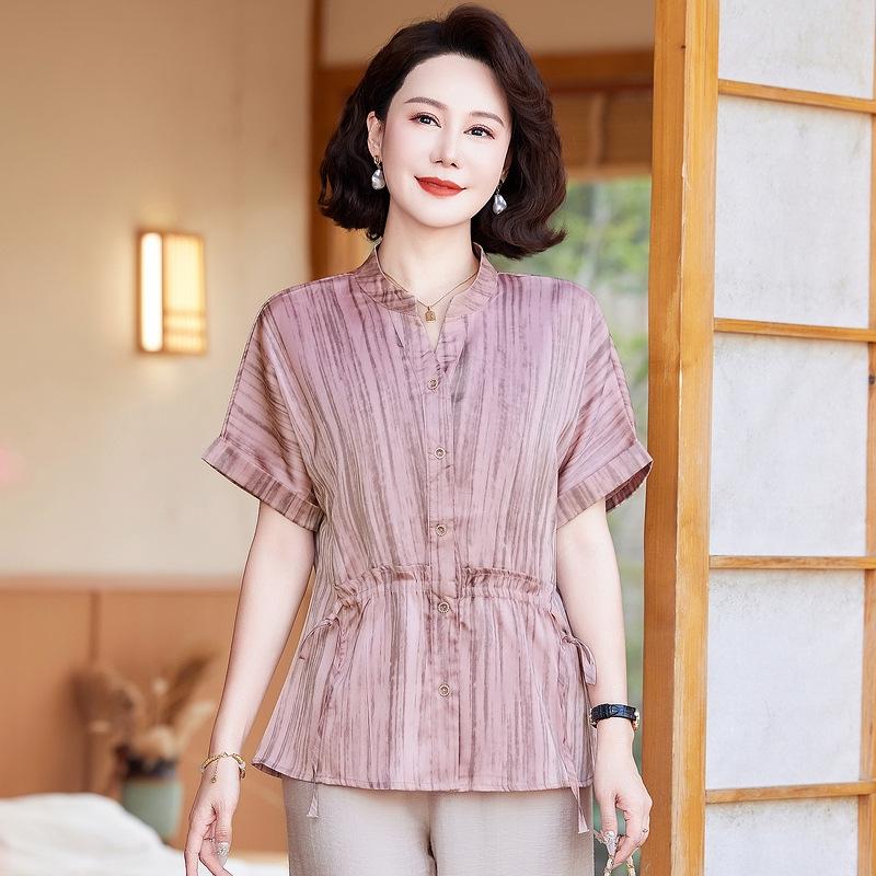 

Шифоновая блузка для мамы: Стильный, омолаживающий летний топ для женщин среднего и пожилого возраста 2XL