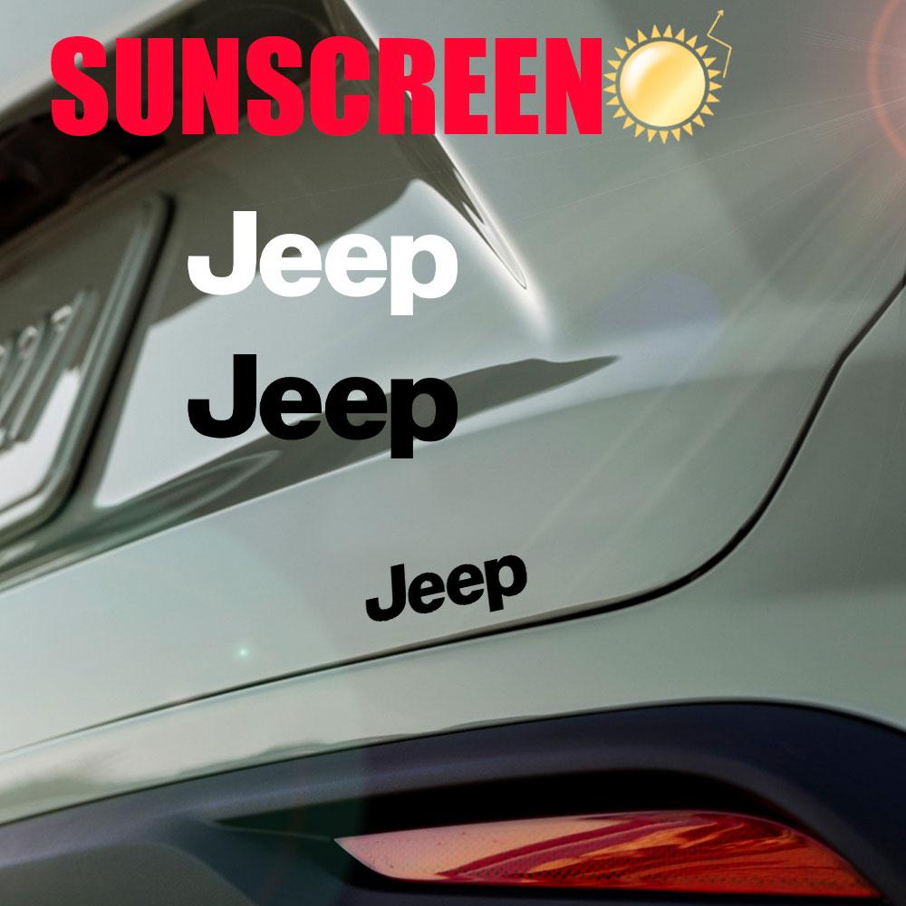 4pcs PVC Car Emblem Stickers Window Body Badge Decoration Decal For JEEP Renegade Grand Cherokee Trail Patriot Compass Wrangler AJO1