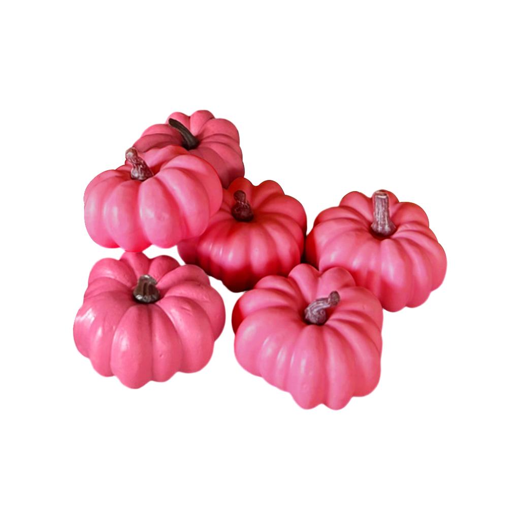 6PC Simulation Foam Fake Pumpkin Vegetable And Fruit Model Halloween Decorations