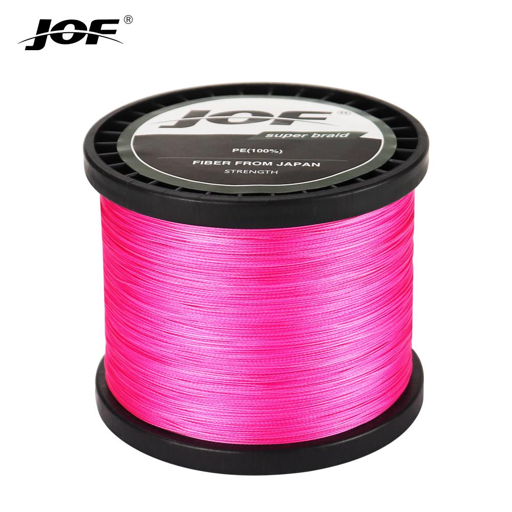 JOF X8 Braided Fishing Line 1000M 500M 300M 8 Strands MultiColor Multifilament Saltwater PE Line 20 30 40 50 60 80 100LB