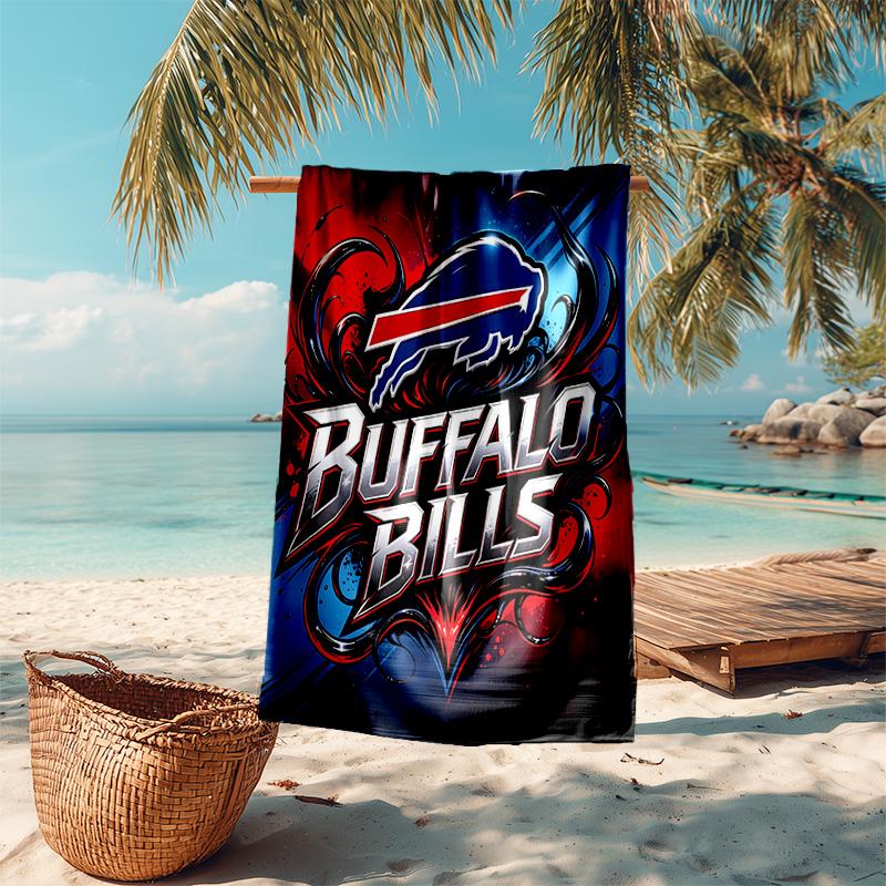 Proof Beach Towel with Buffalo Bill LOGO Pattern - Soft,absorbent,quick-drying,machine Washable - Perfect for Swimming,camping,bathing