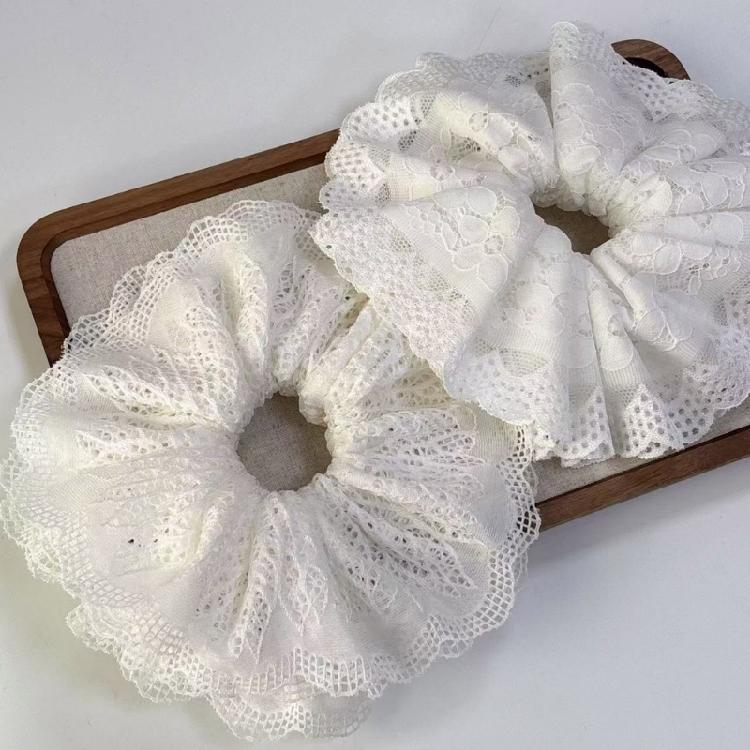 Elaborate Lace Hair Tie for Women Hair Rings Lovely Multi Layer Lace Scrunchies Oversized Hair Rope Hair Tie