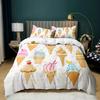 Ice Cream Colorful Sweet Style Comfortable Duvet Quilt Cover Pillowcase Bedding Set Children Bedroom Decoration Home Textile