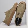 Fashion Hot Sale Men's Suede Leather Casual Shoes Soft Sole Lace-up Man Sneakers Lightweight Oxford Shoes Outdoor Formal Dress Footwear