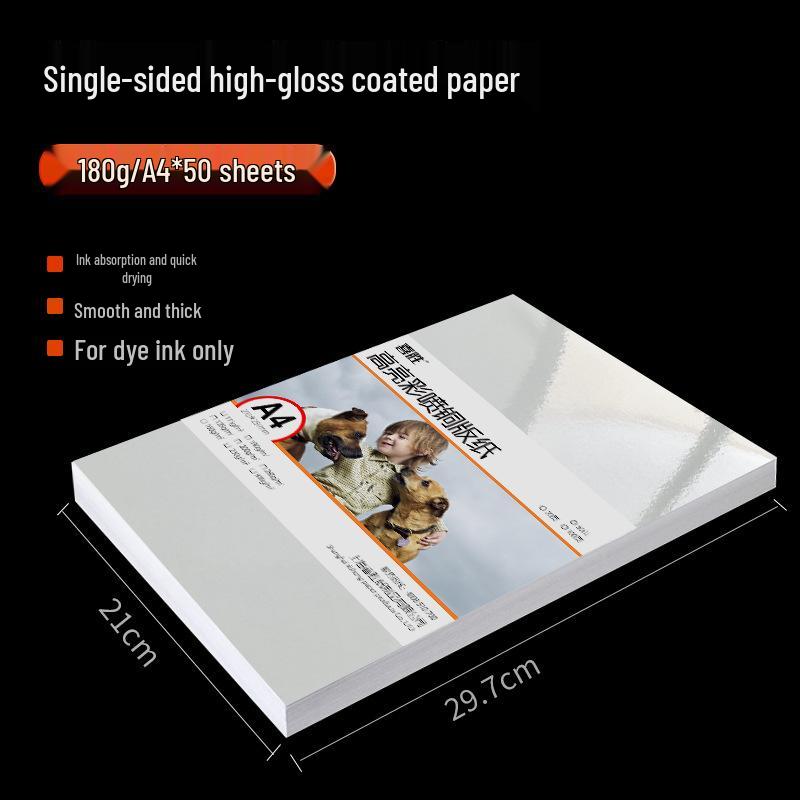 High Gloss Inkjet Photo Paper: A4 Single-Sided, 135g, 200g, 300g, A3+ Sizes Available