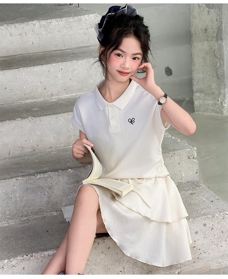 Girls' Set 2026 New Style Children's Fashionable Summer Thin Style Western Style Sleeveless T-shirt for Girls' Summer Clothes