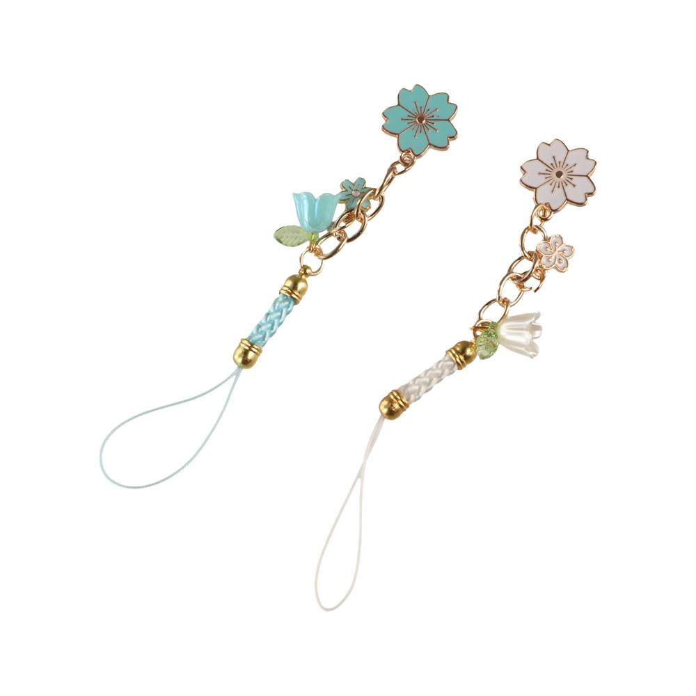 Sakura Mobile Phone Case Keychain Short Style Mobile Phone Lanyard Phone Strap  Bag Pendant