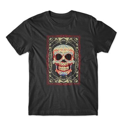 Floral Skull T-Shirt. 100% Cotton Premium Tee New