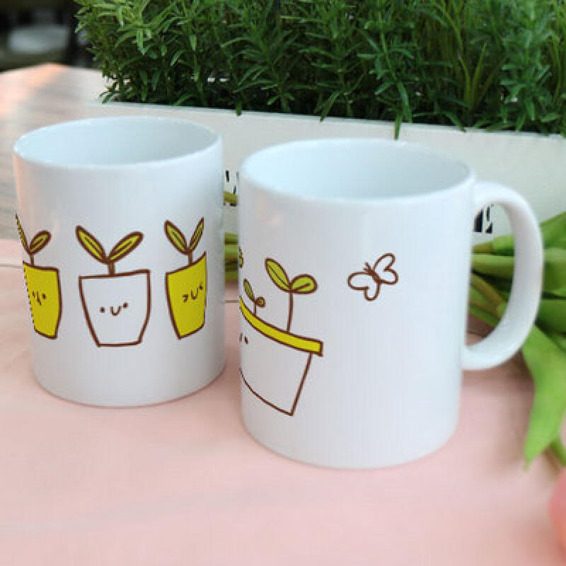 tk249-Design Mug 2p-Blossoming Flowerpot
