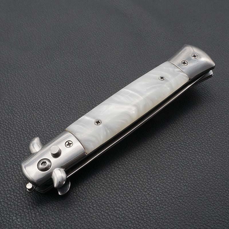 

1 шт. Складные автоматические расчески из нержавеющей стали, ножи, щетки, триммер для волос, расческа, аксессуары, бабочка, мужской карманный нож, расческа белый