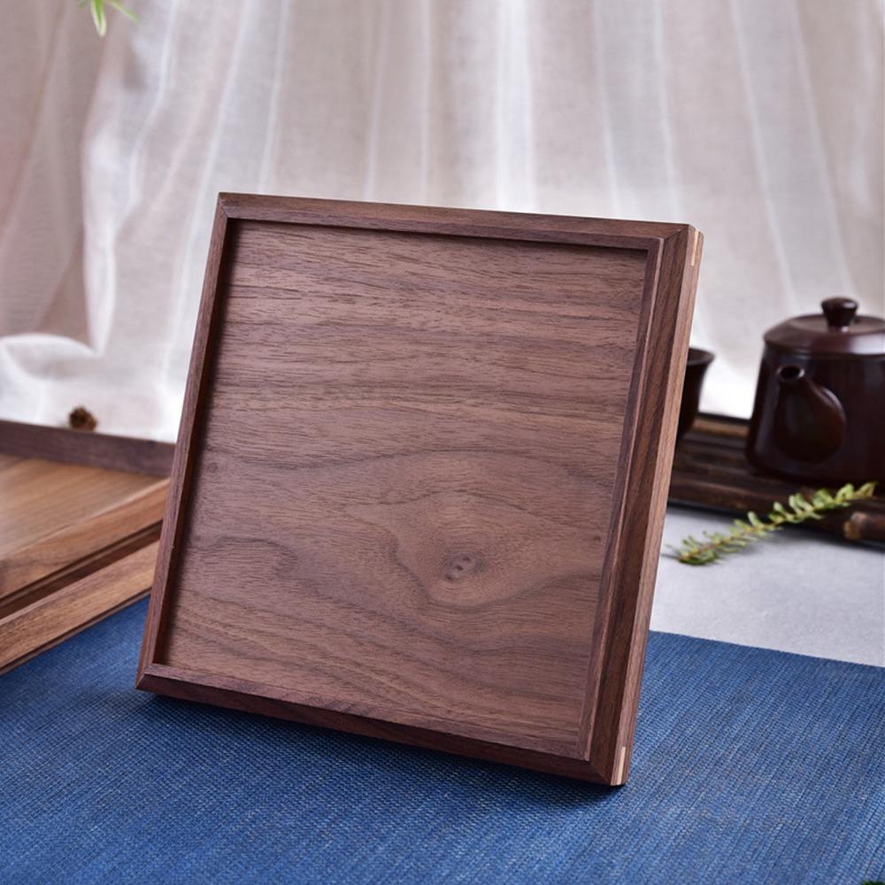 Square Wooden Serving Tray Wooden Wooden Platter Tea Serving Serving Tray  Kitchen S