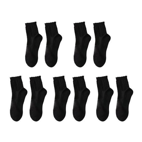 5 Pairs Lace Ankle Socks for Women Summer Sheer Mesh Socks Transparent Thin Floral Lace Ruffle Socks