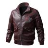 Moda in pelle da uomo autunnale Abbigliamento da motociclista Giacca in pelle sottile da uomo Cappotto da uomo Air Force