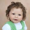 BZDOLL 55 CM 3D-Vernice Morbido Silicone Reborn Baby Doll Marmorizzazione Pelle Vene Visibili Panno Corpo Bionda Lisa Ragazza Gioca Casa Giocattolo