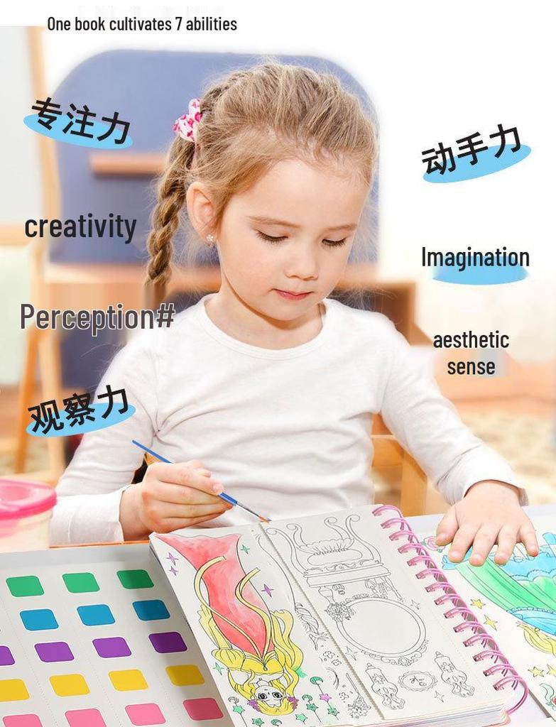 3-in-1 Princess Dress-Up Poke-a-Dot Painting Storybook Kit for Kids – Educational DIY Craft & Toy