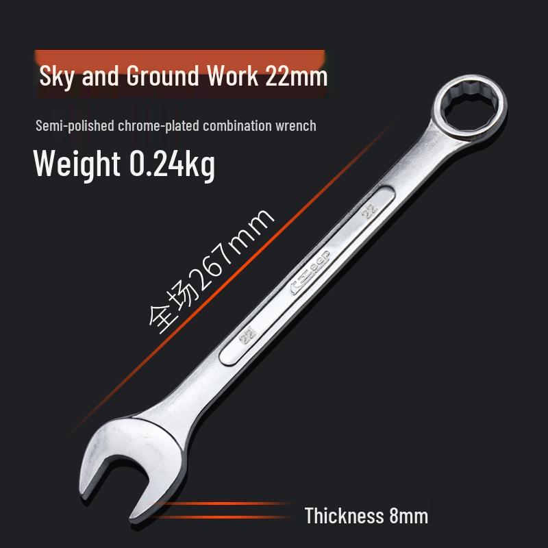 Double-End Wrench Set: Extra Large 6-32mm Open/Box End for Auto Repair