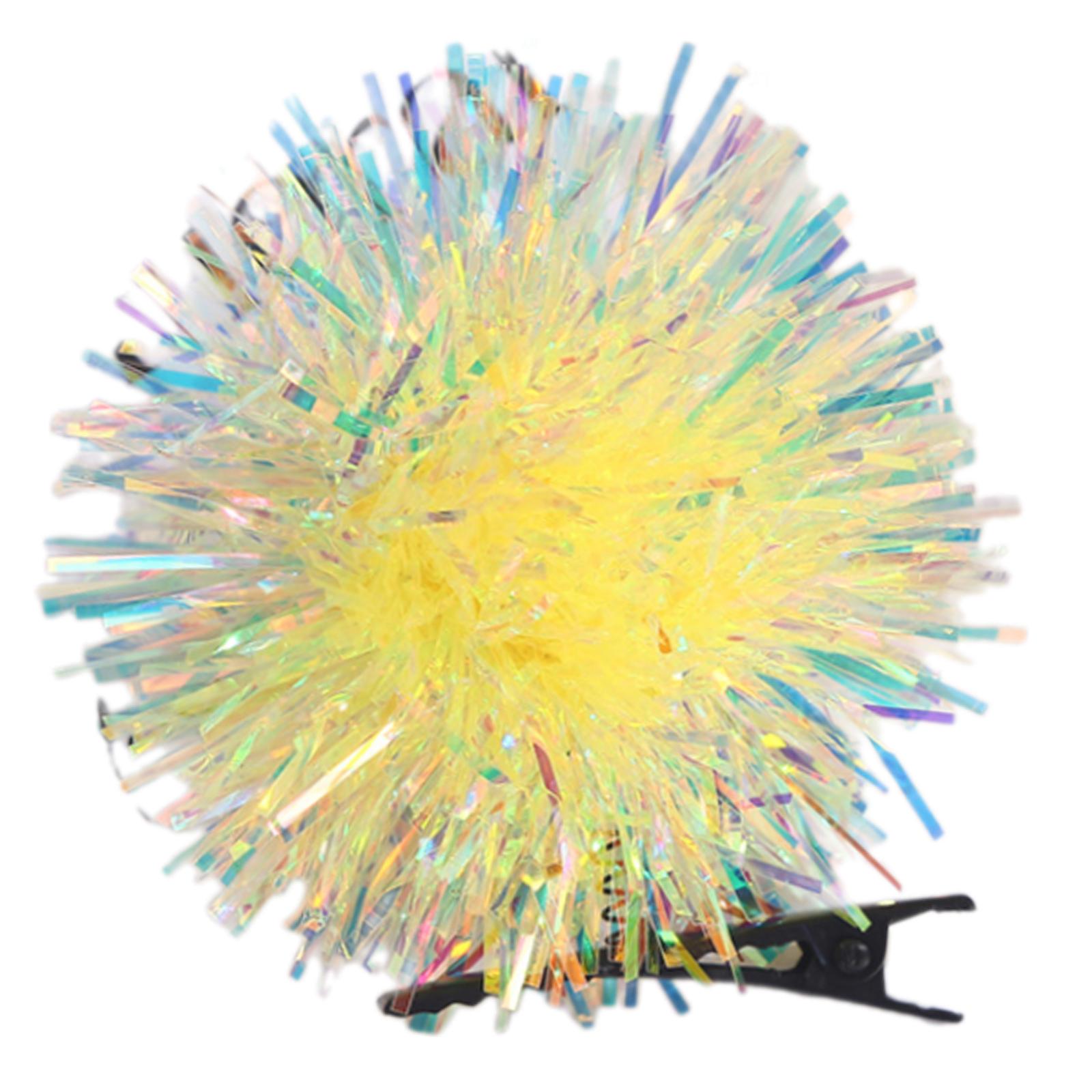 

Children Hairpins Hair Clip Sparkling Balls for Kid Stage Wear Creative Glitter 2000s Girls Headdress жёлтый