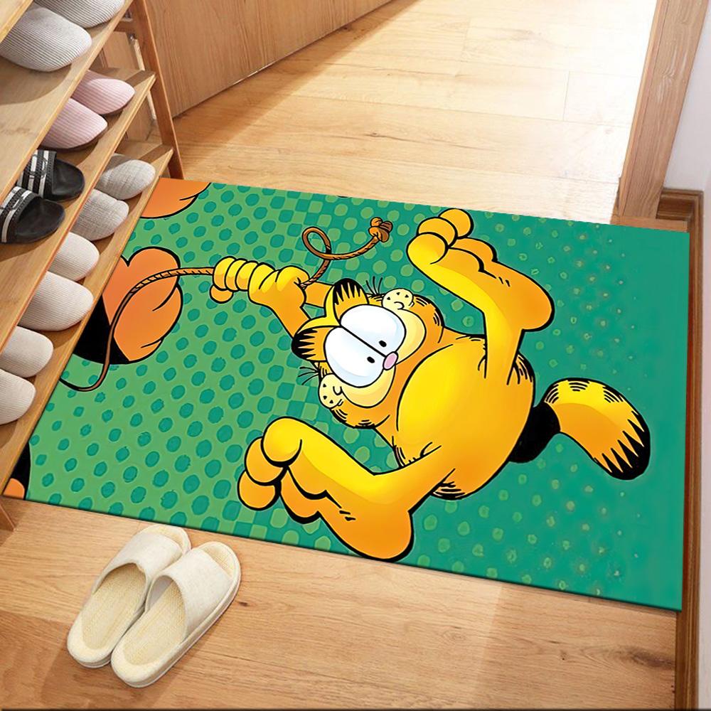 Garfield Breaking Through Square rugs are a great choice for living rooms, bedrooms, home décor, and as gifts