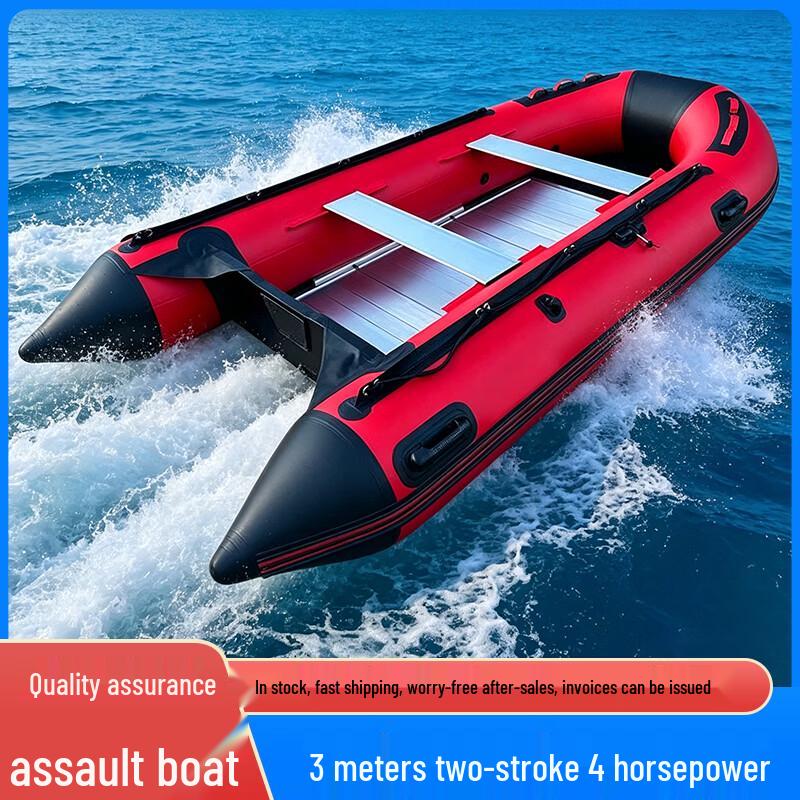 Heavy-Duty Inflatable Fishing & Rescue Boat with Aluminum Floor