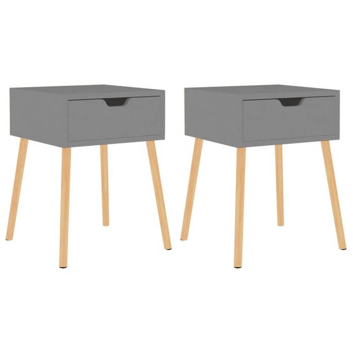Maison Exclusive - Tables de chevet 2 pcs Gris 40x40x56 cm Bois d'ingénierie