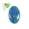 55 Karat Echter Neonblauer Apatit Ovaler Kristall Cabochon Loser Edelstein 23X37MM SK-2107