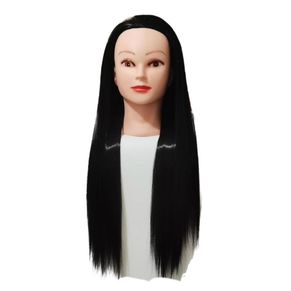 Head Model Long Hair Training Head Synthetic Hairstyle Manikin Head Adult Manikin Head Barbershop