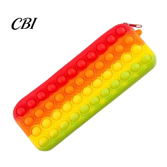 Decompression Pencil Case Pop Case, Large Capacity Silicone Storage Bag, with Relief Bubble Toy Stationery for Kids School Office Stress