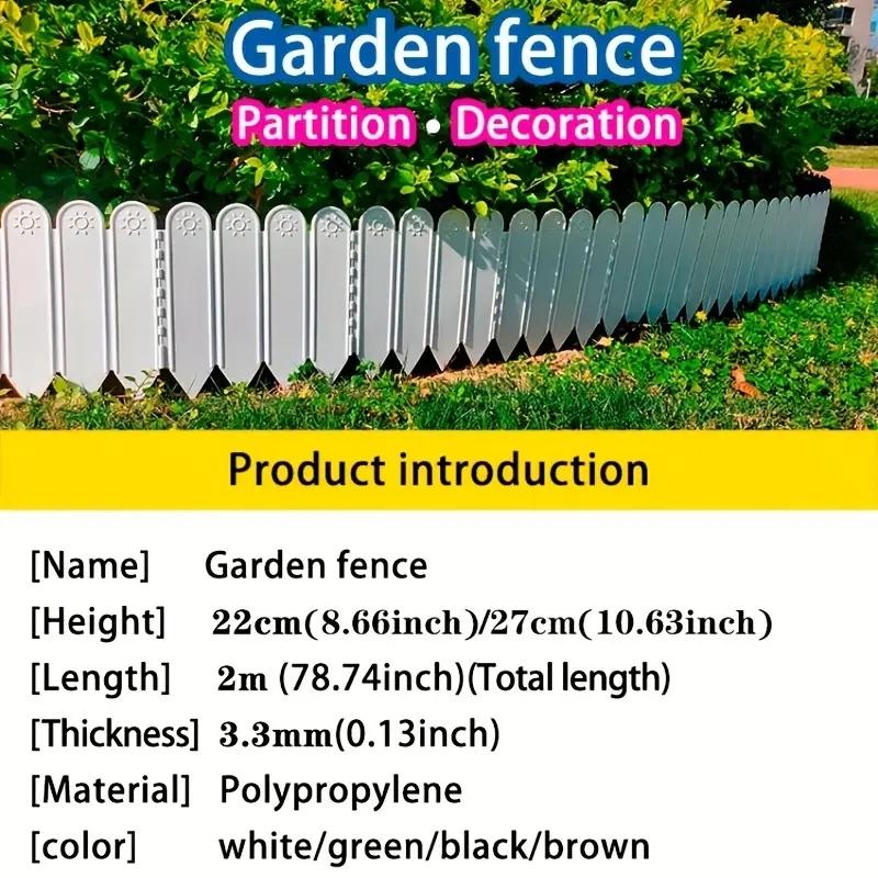 Small fence, fence, plastic flower garden, garden decoration, courtyard enclosure, soil, outdoor vegetable garden, flower bed pa