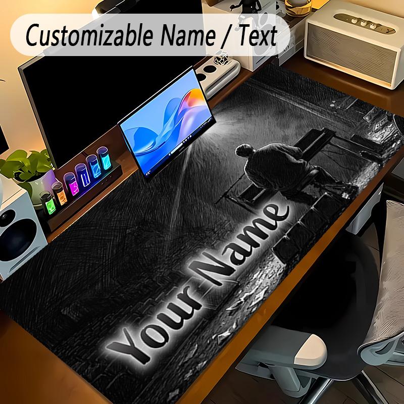Large Mouse PadAlex Warren Custom Name Text Personalized Desk Mat Non Slip Gaming Pad