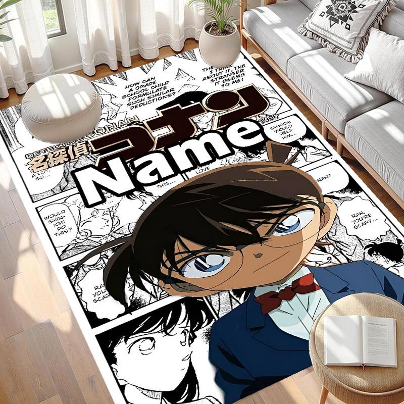 Custom Name Personalized Anime Print Carpet, Versatile Home Decor Rug, for Playroom, Apartment, Balcony, Entryway, Hallway Gift