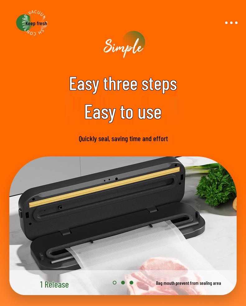 Automatic Vacuum Sealer for Home & Commercial Use - Food Preservation & Packaging Machine