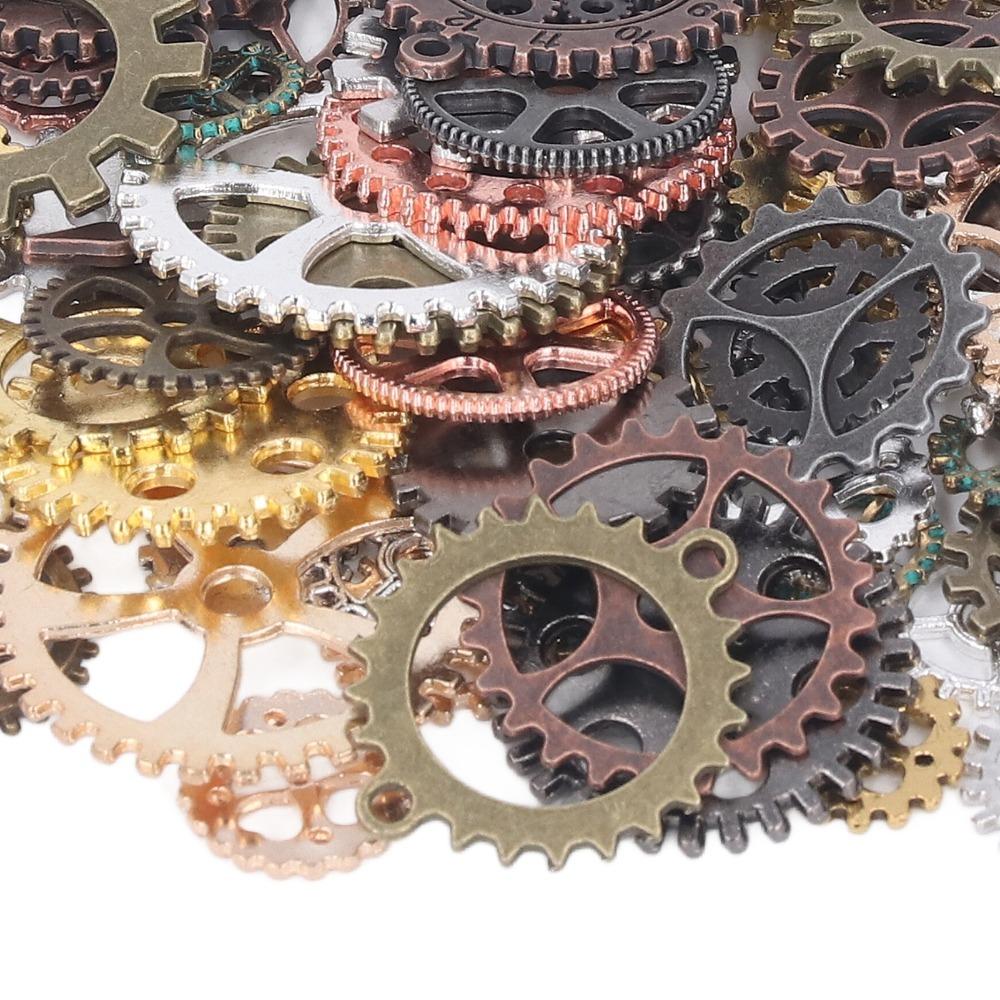 100g Mixed Alloy Metal Steampunk Gears Antique Steampunk Gears  Crafting Jewelry Making