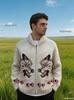 Retro Wolf Head Jacquard Zipper Cardigan: Thick Knit Unisex Sweater (2026)